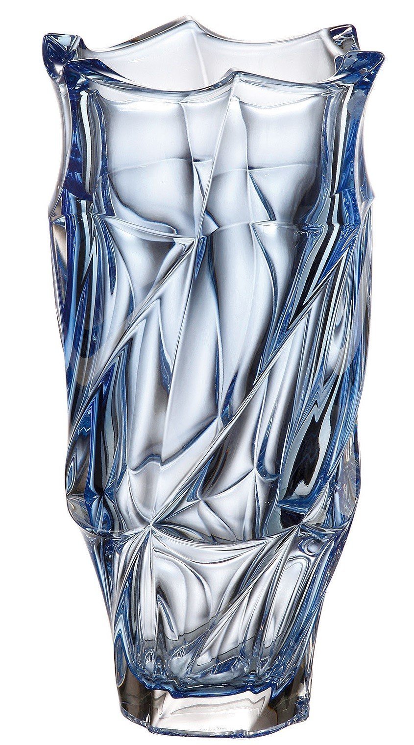 FLAMENCO Blaue Kristallvase