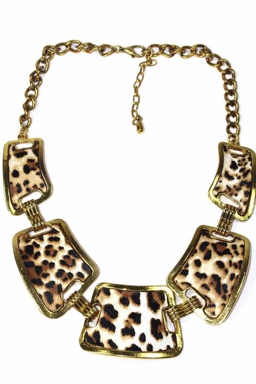 Halsketten-Set mit Leoparden-Design und Anhänger