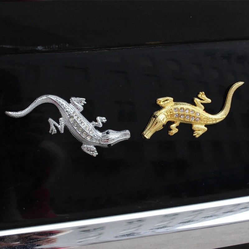 1PC DIY Auto Aufkleber Krokodil Auto 3D Emblem für