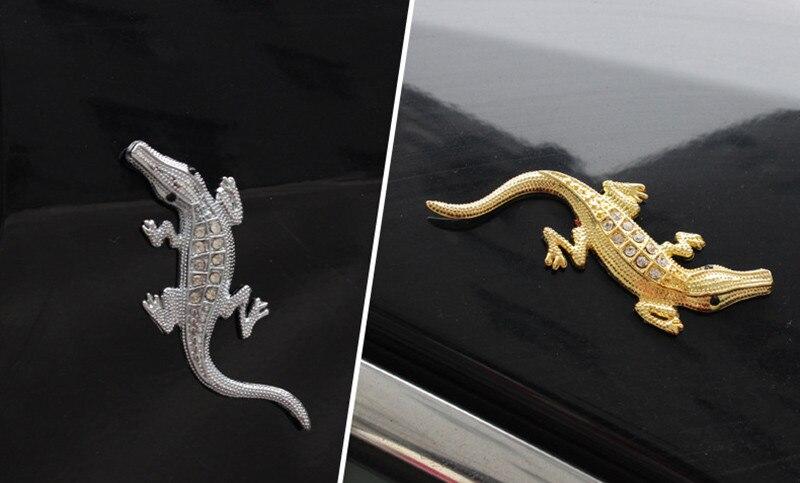 1PC DIY Car Sticker Crocodile Car 3D Emblem for