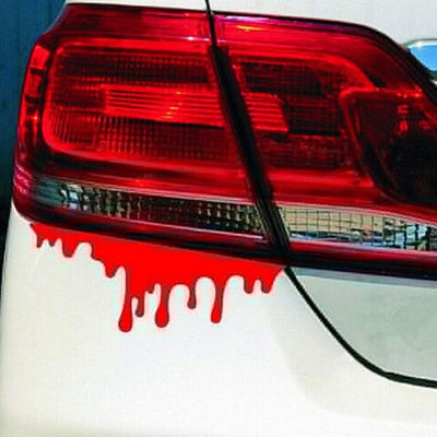 1PC Universal Red Blood Car Stickers