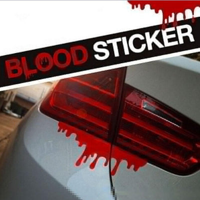 1PC Universal Red Blood Car Stickers