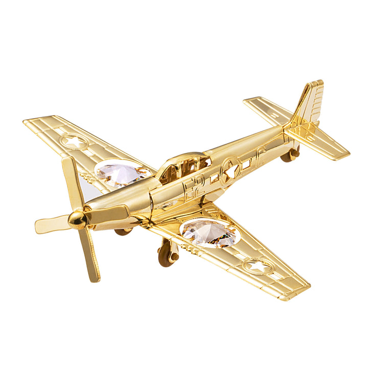 24K vergoldetes P-51 Mustang Kampfflugzeug mit