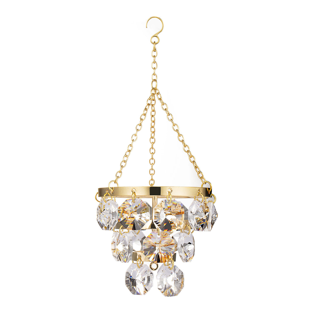 24K vergoldeter/versilberter Kronleuchter mit Swarovski