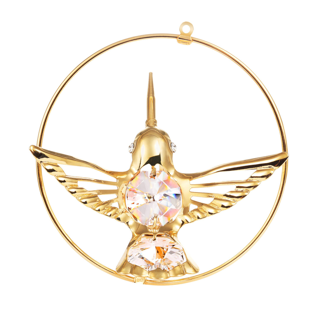 24K vergoldeter Kolibri mit Swarovski-Kristall