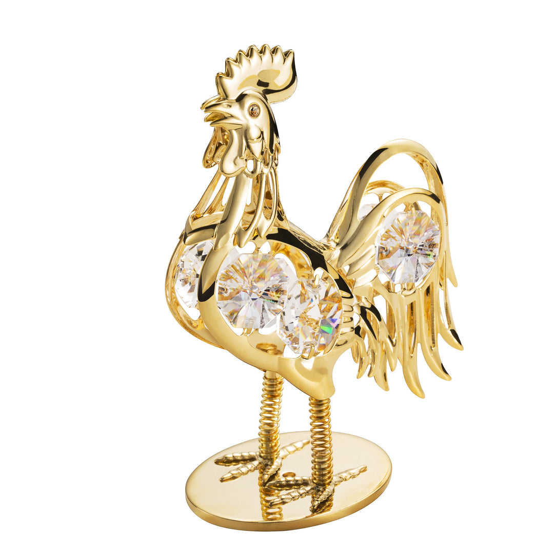 Hahn handgefertigt mit Swarovski-Kristallelement