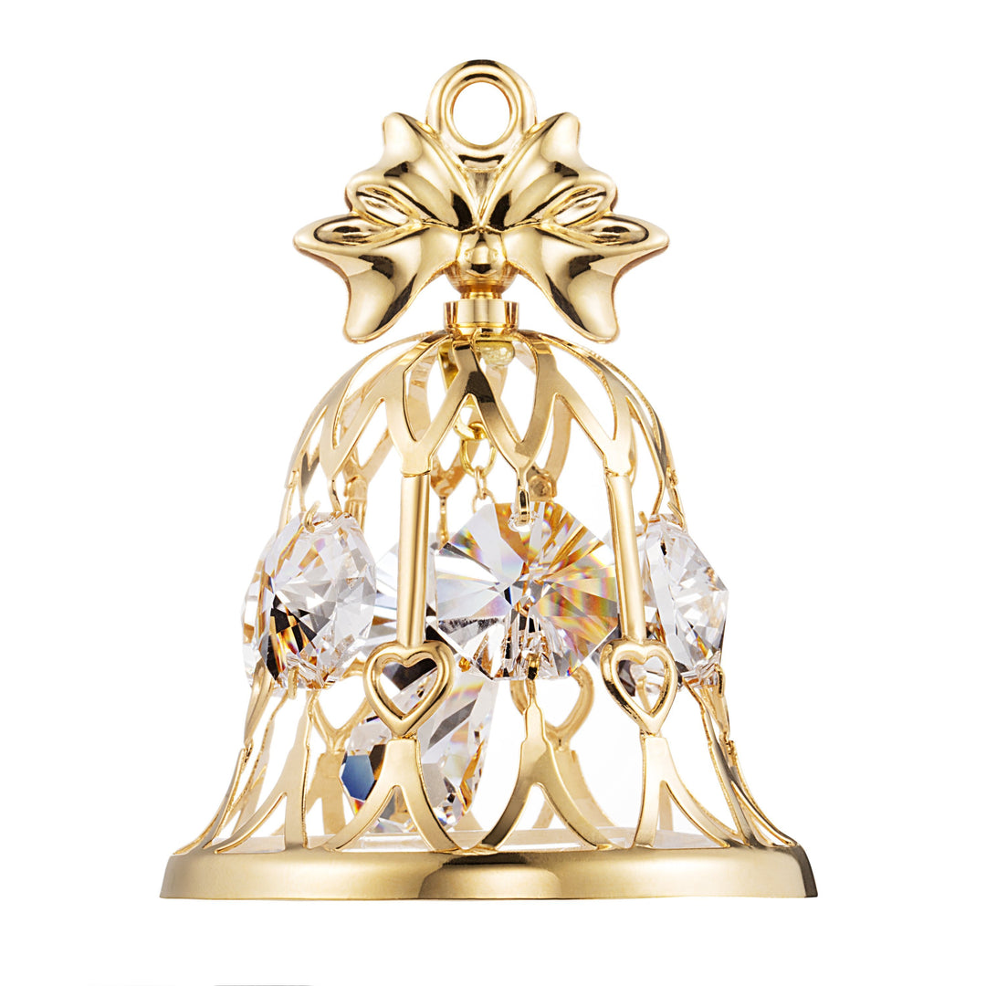 24K vergoldete Hochzeitsglocke mit Swarovski