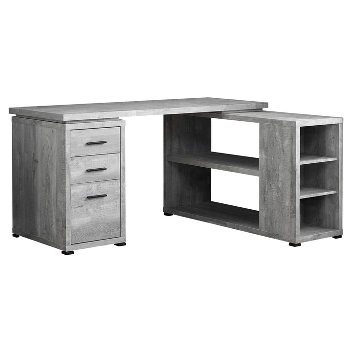 47'.25" x 60" x 29" Grau, Spanplatte, Hohlkern - Computertisch