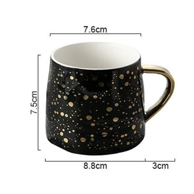 Gold Dotted Coffee Mug