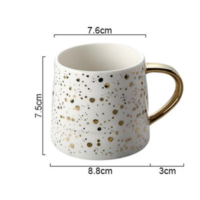 Gold Dotted Coffee Mug