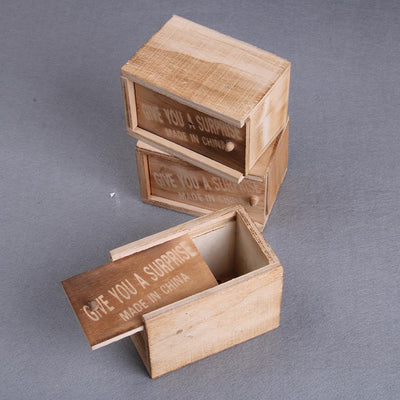 Wooden Prank Trick Joke Scare Toy Spider Box