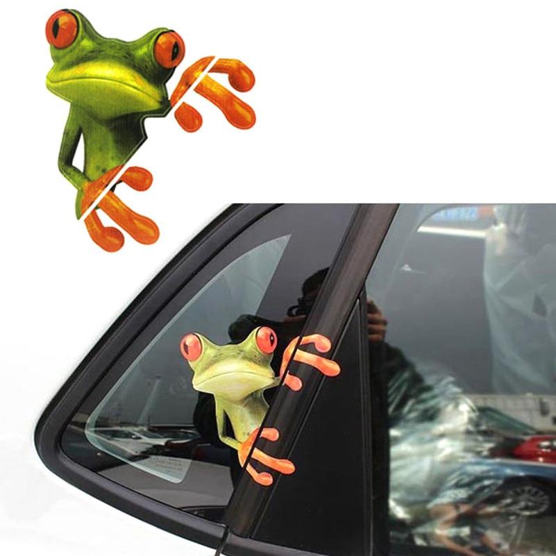 Lustiger 3D-Peep-Frosch-Autoaufkleber, LKW-Fensteraufkleber
