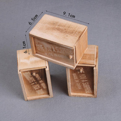 Wooden Prank Trick Joke Scare Toy Spider Box