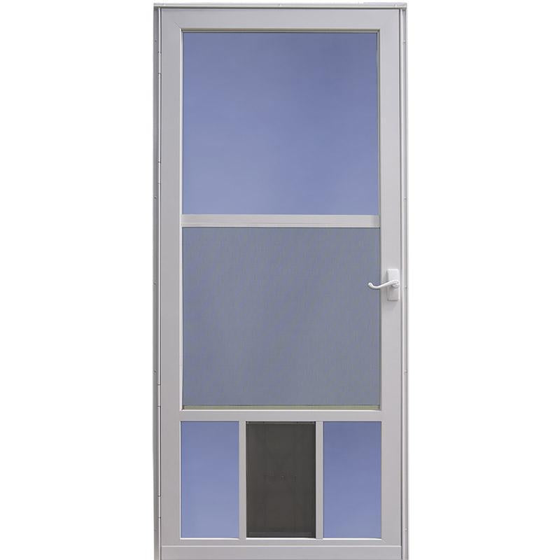 LARSON  81 in. H x 36 in. W Aluminum  White  Full-View  Reversible