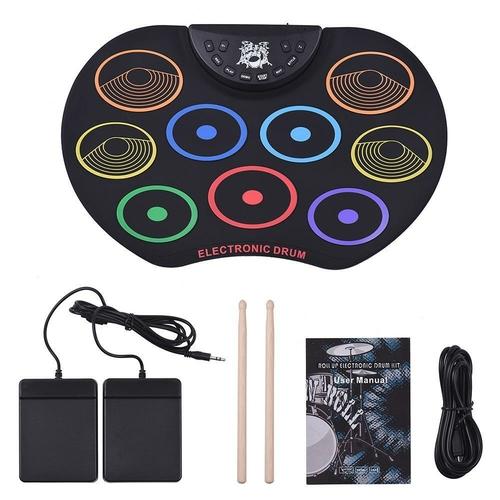 Compact Electronic Color Hand Roll Drum (Rainbow Edition)