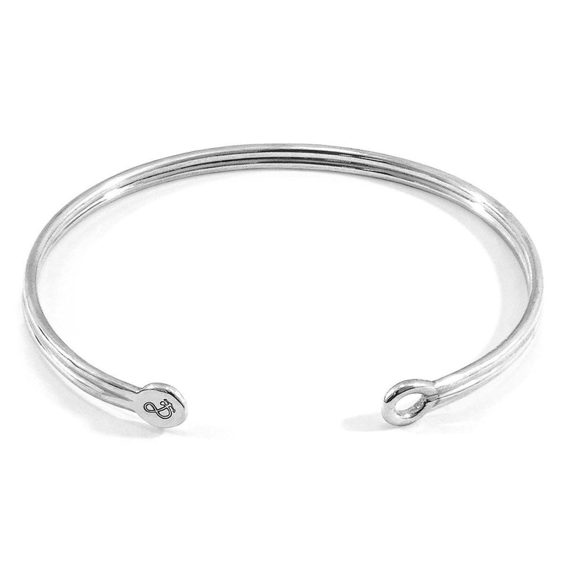 Bartlett Inline Midi Geometric Silver Bangle