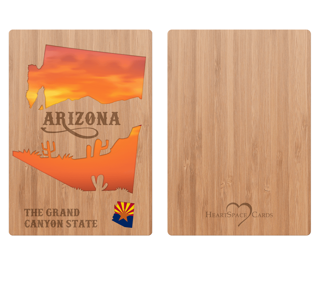 Souvenirkarte des Staates Arizona