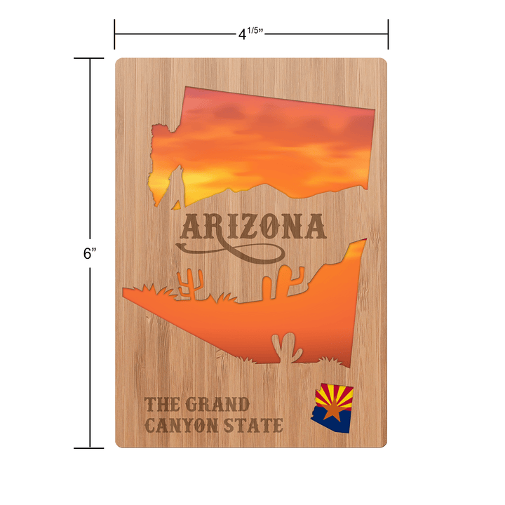 Souvenirkarte des Staates Arizona