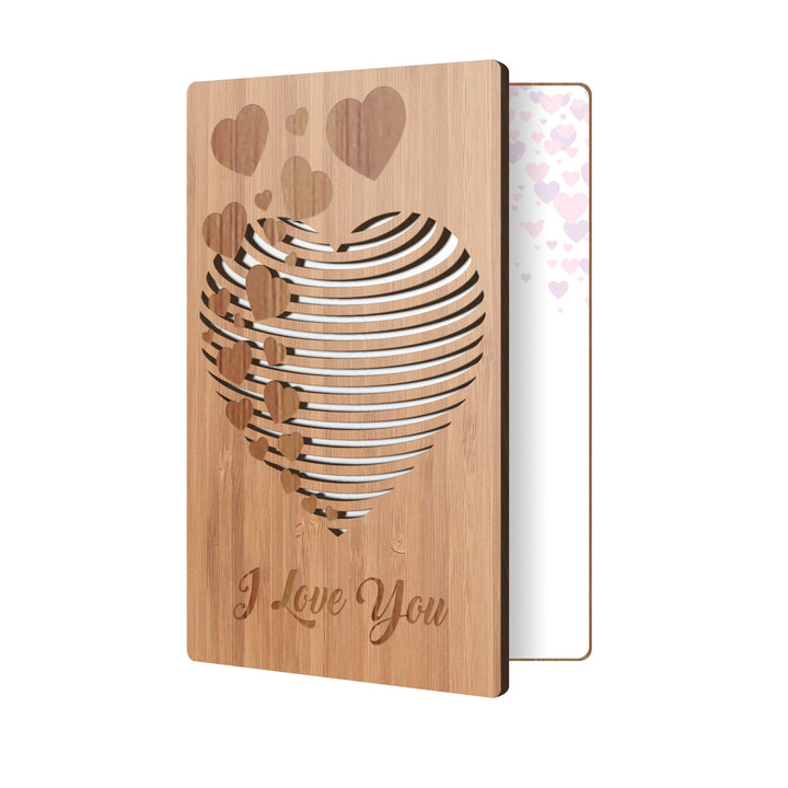 Bursting Hearts Love Card
