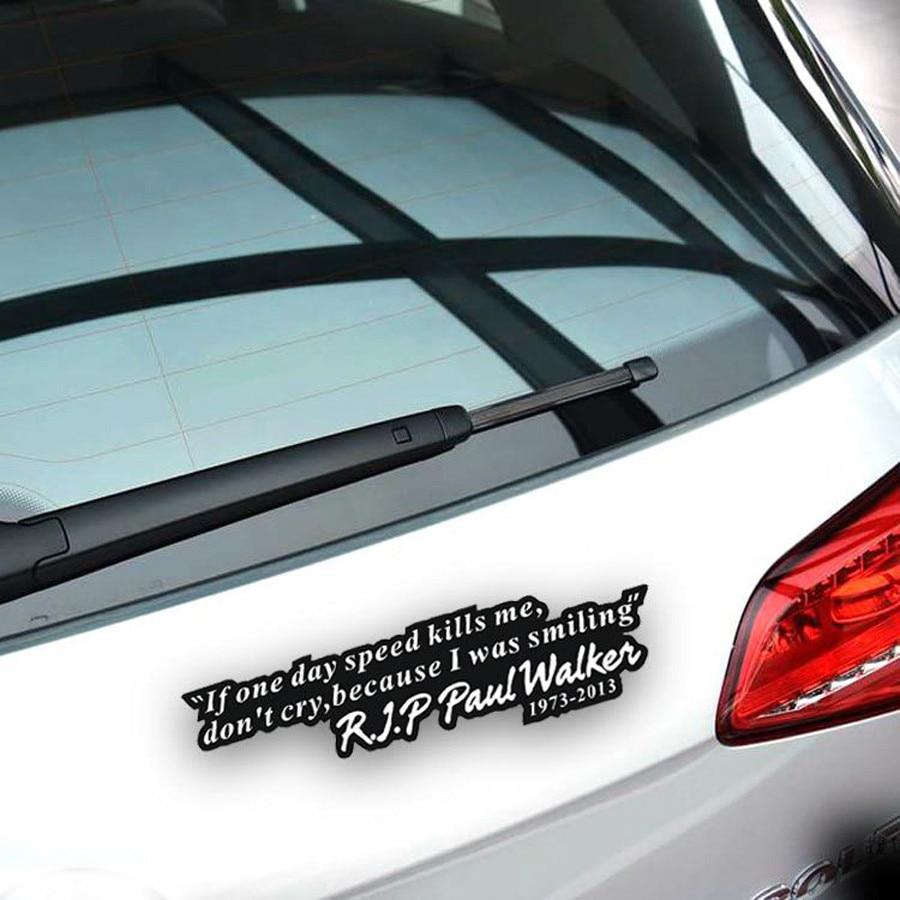 Karosserieaufkleber Universal Words Paul Walker