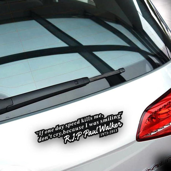 Karosserieaufkleber Universal Words Paul Walker