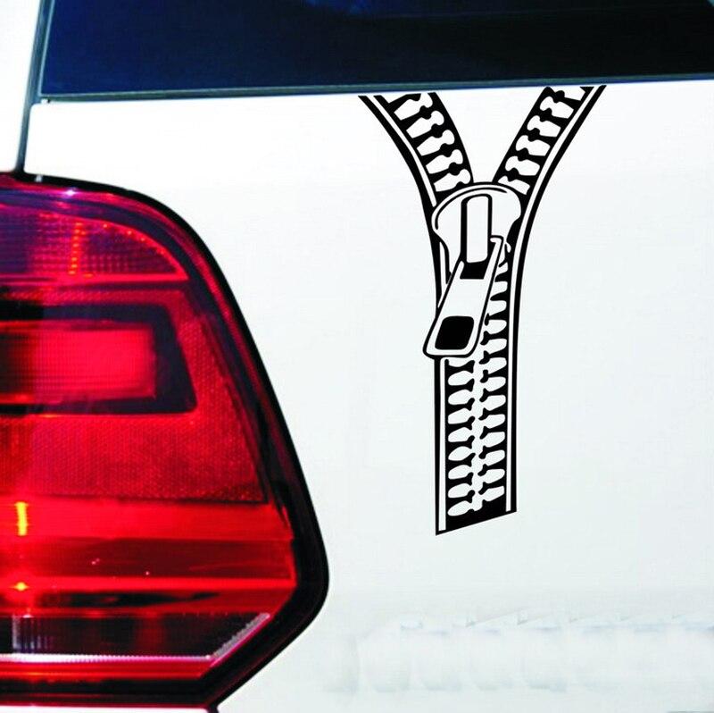 Auto-PVC-Aufkleber, kreativer Reißverschluss, Autoaufkleber hinten