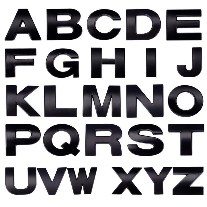 Autoaufkleber (AZ) 3D-DIY-Metallic-Alphabet-Aufkleber