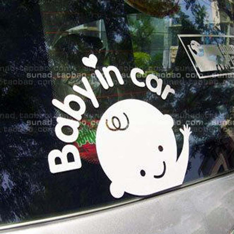 Car Sticker Baby In Car Waving Baby on Board