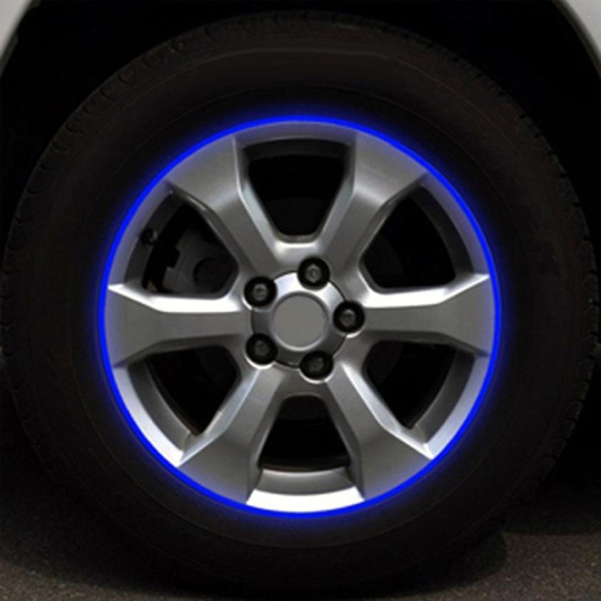 Autoaufkleber, blau, rot, reflektierend, Motorrad, Autofelge