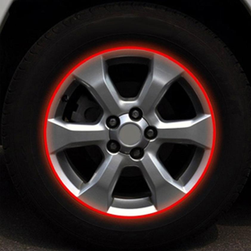 Autoaufkleber, blau, rot, reflektierend, Motorrad, Autofelge