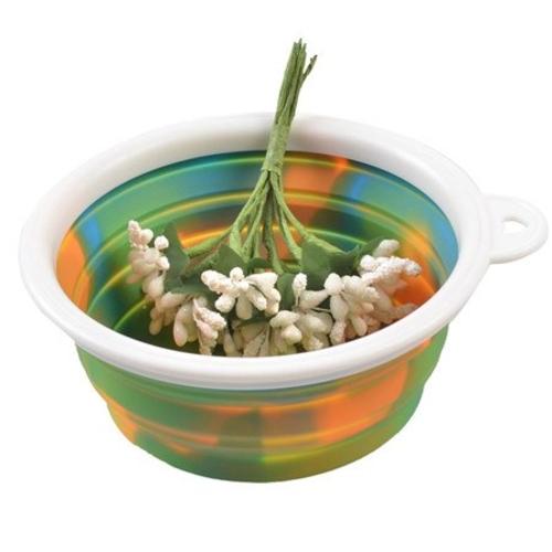 Colorful Camouflage Pet Dog Silicone Bowl Portable