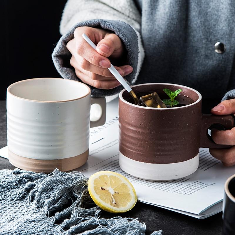 Kreative Keramiktasse für Büro und Zuhause, Kaffee, Milch, Saft