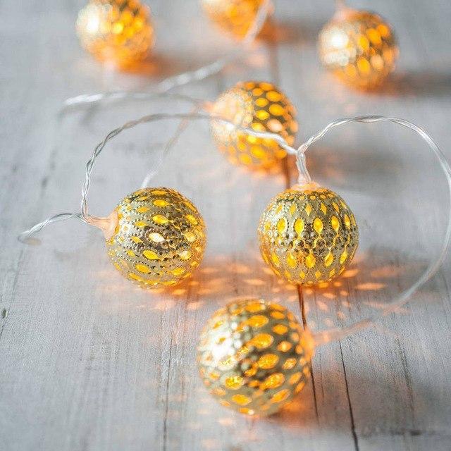 Creative Golden Light With Round Ball LED Light