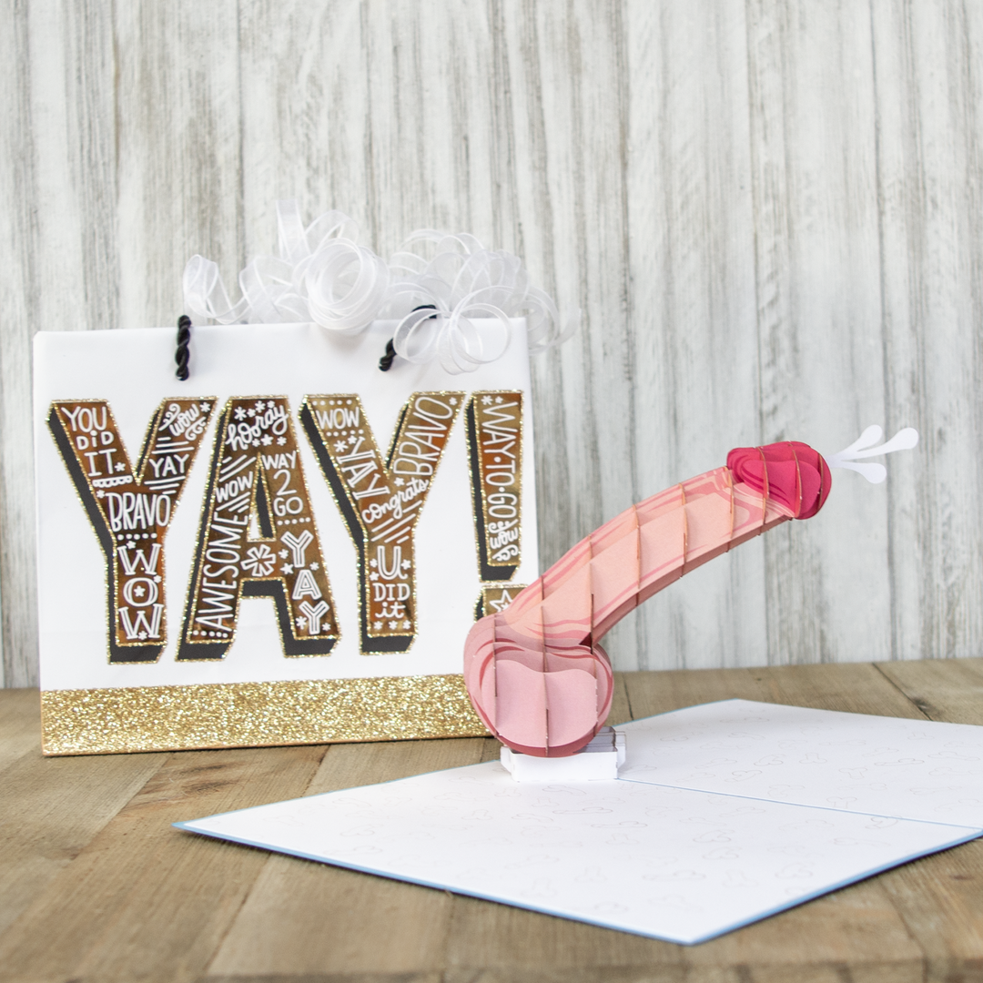 Paket angekommen Unangemessene Dick-Karte