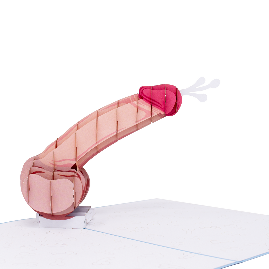 Paket angekommen Unangemessene Dick-Karte