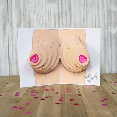 Naughty Knockers Inappropriate 3D Boobs Card