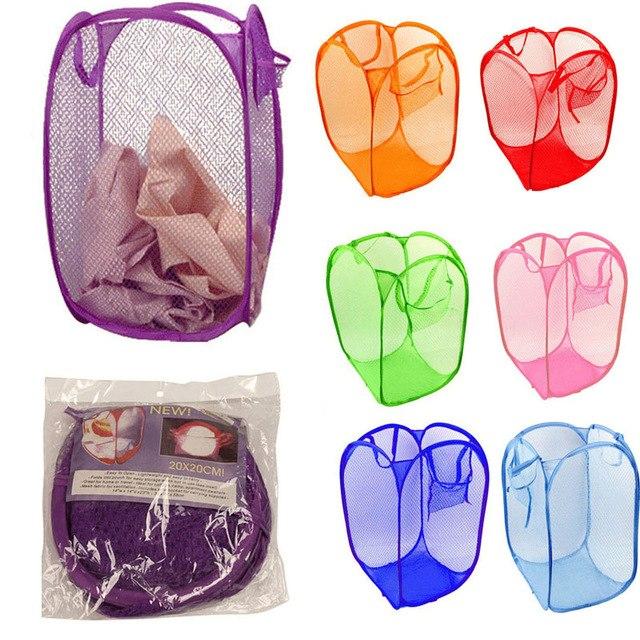 Foldable Pop Up Washing Clothes Laundry Basket Bag