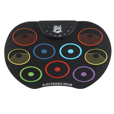 Compact Electronic Color Hand Roll Drum (Rainbow Edition)