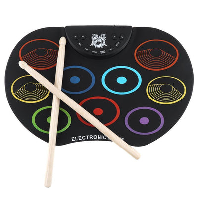 Compact Electronic Color Hand Roll Drum (Rainbow Edition)