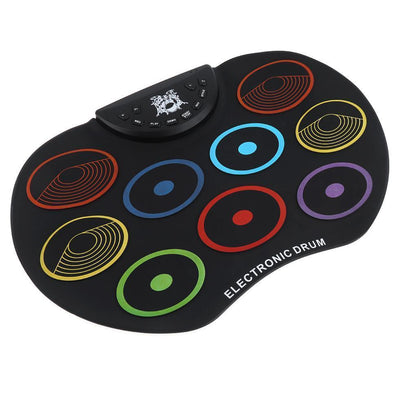 Compact Electronic Color Hand Roll Drum (Rainbow Edition)