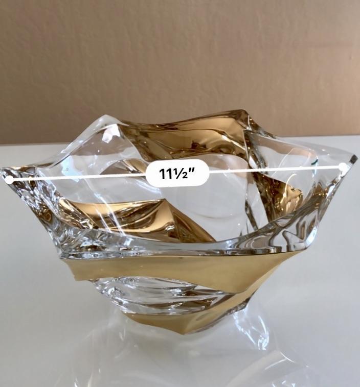 GOLD Crystal Glass Bowl