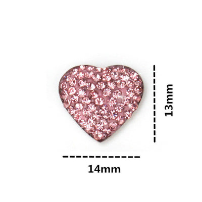 Heart Shape Diamond Rhinestone Car Button Sticker