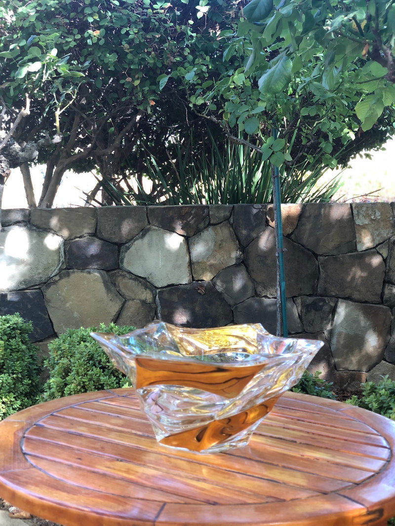 GOLD Crystal Glass Bowl