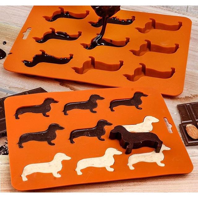 Ice Cube Maker Silicone Dog Shaped Ice Cube Tray