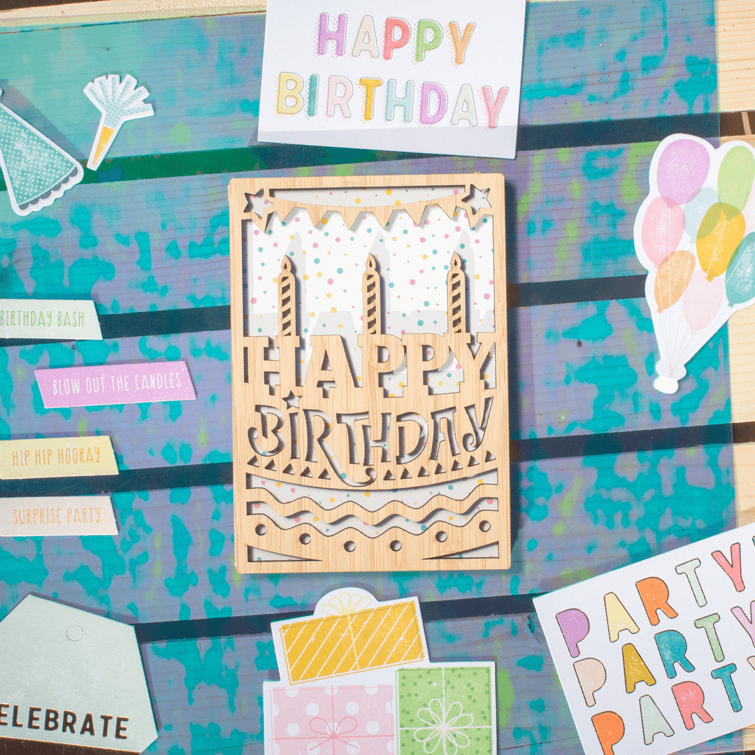 Happy Birthday Cake/Candles Birthday Card