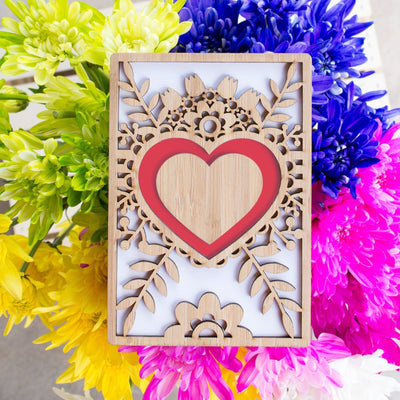 Floral Heart Love Card