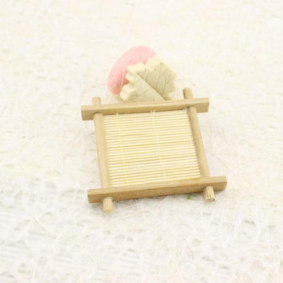 Natural Bamboo Wood Bathroom Shower Soap Tray Dish