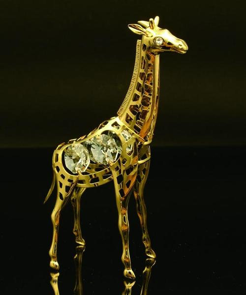 Giraffe mit handgefertigtem Swarovski-Kristallelement