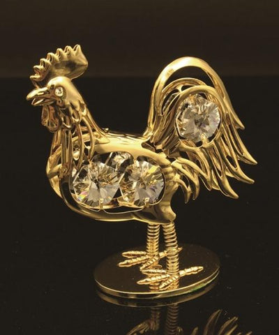 Rooster handcrafted with Swarovski crystal element