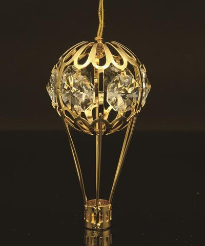 24K gold plated hot air balloon with Swarovski